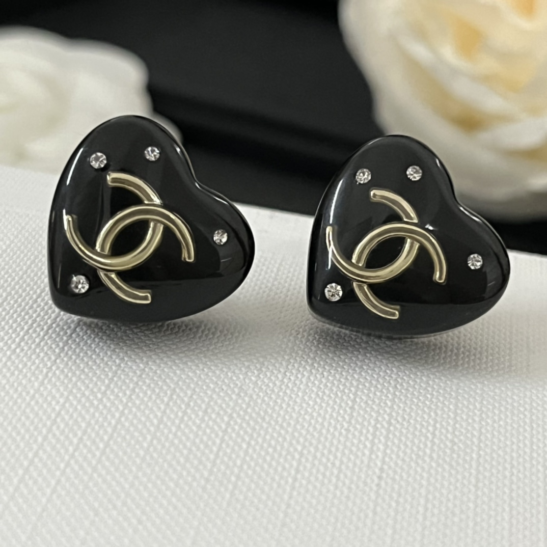 Chanel Earrings Black