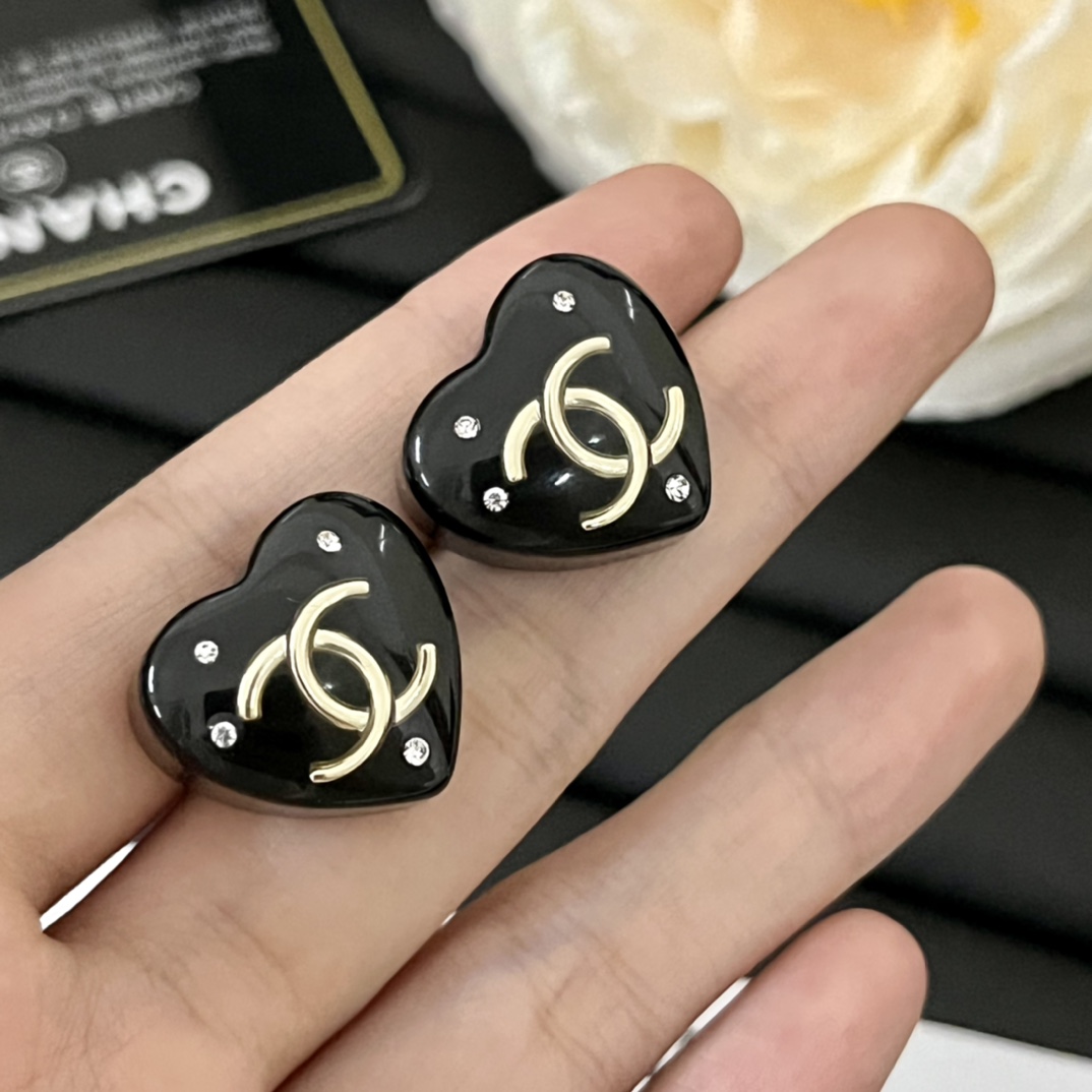 Chanel Earrings Black