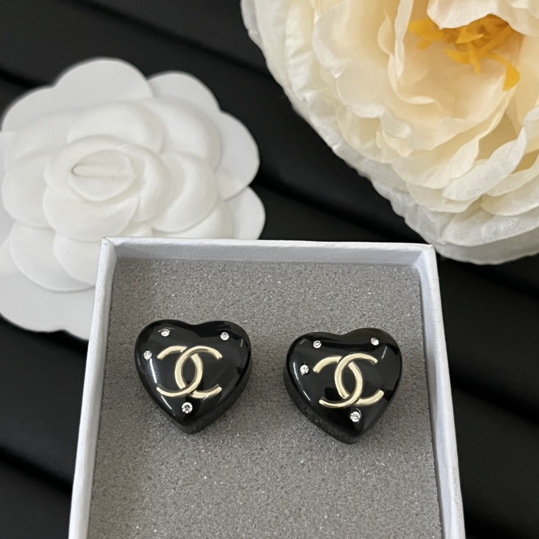 Chanel Earrings Black