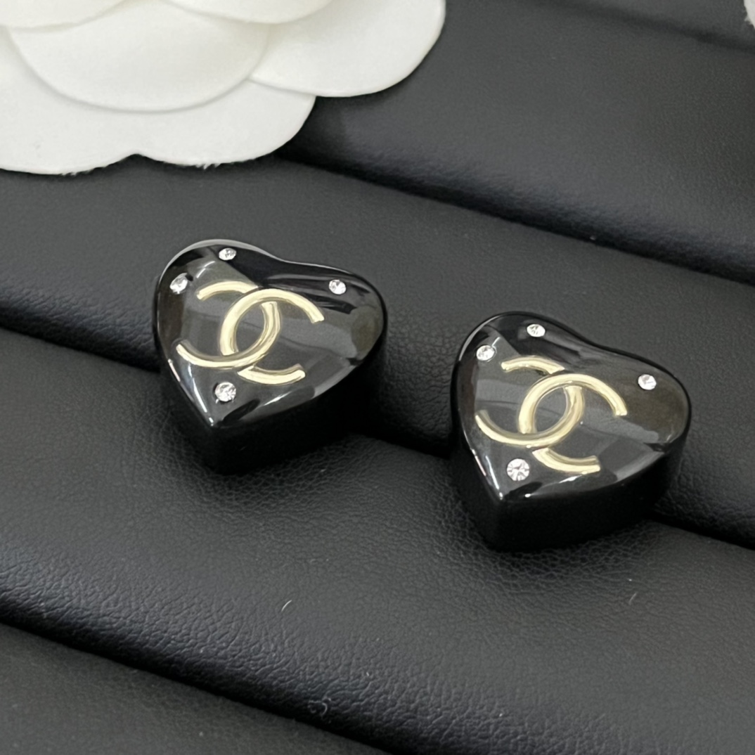 Chanel Earrings Black