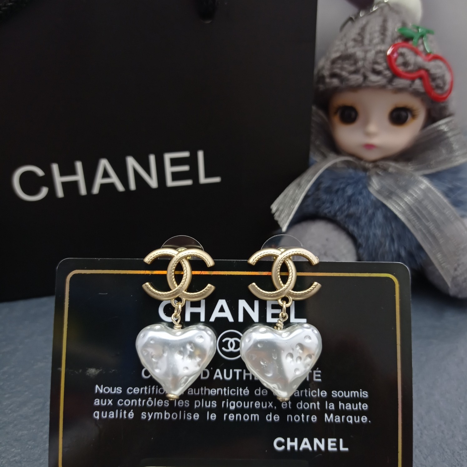 Chanel Earrings White