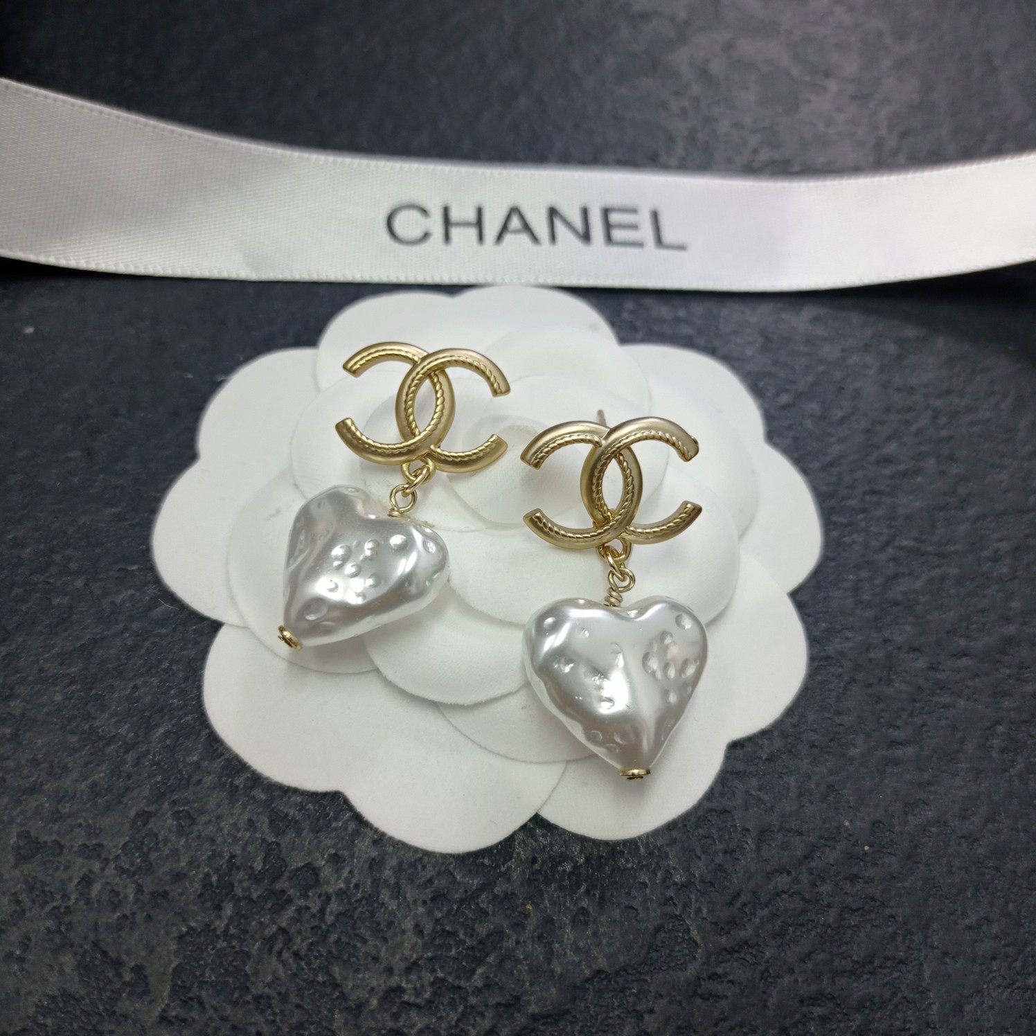Chanel Earrings White