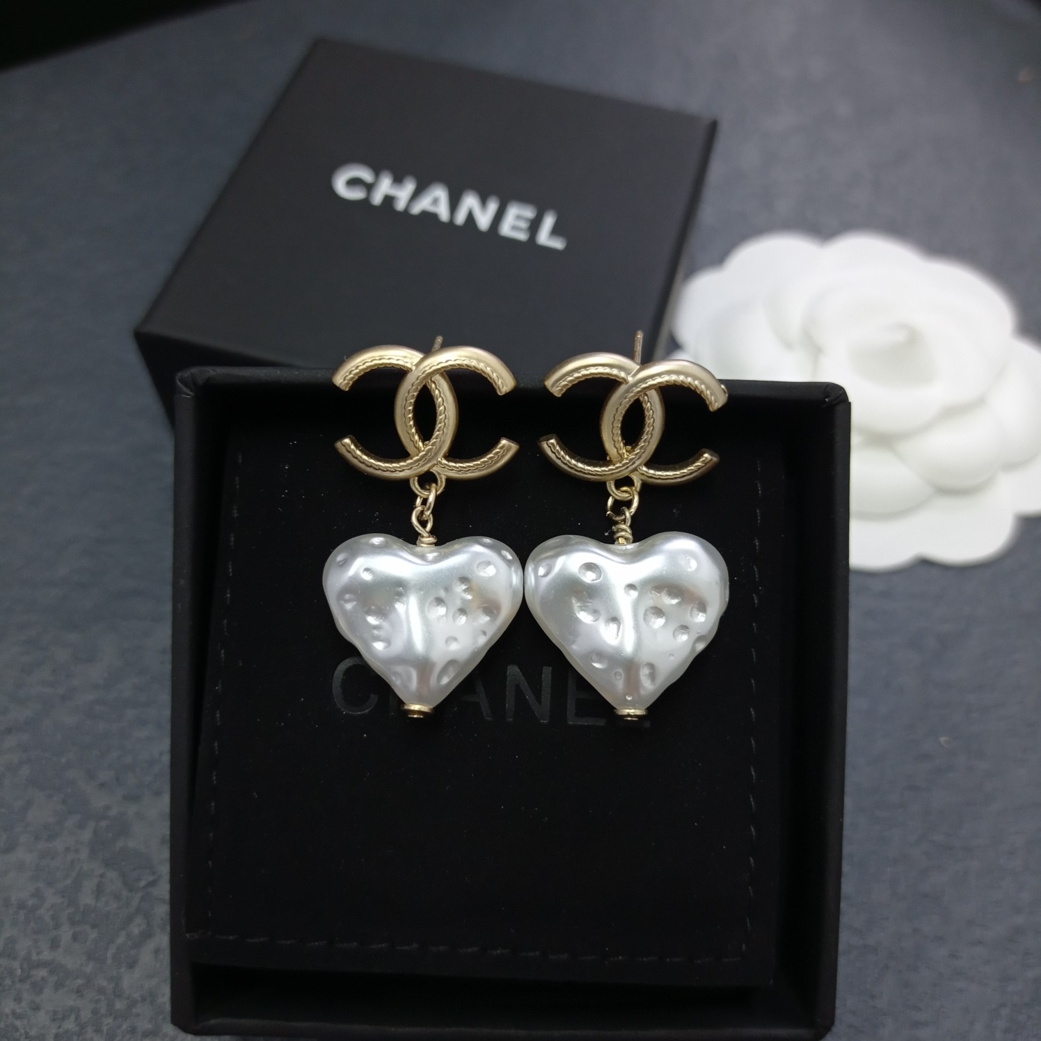 Chanel Earrings White