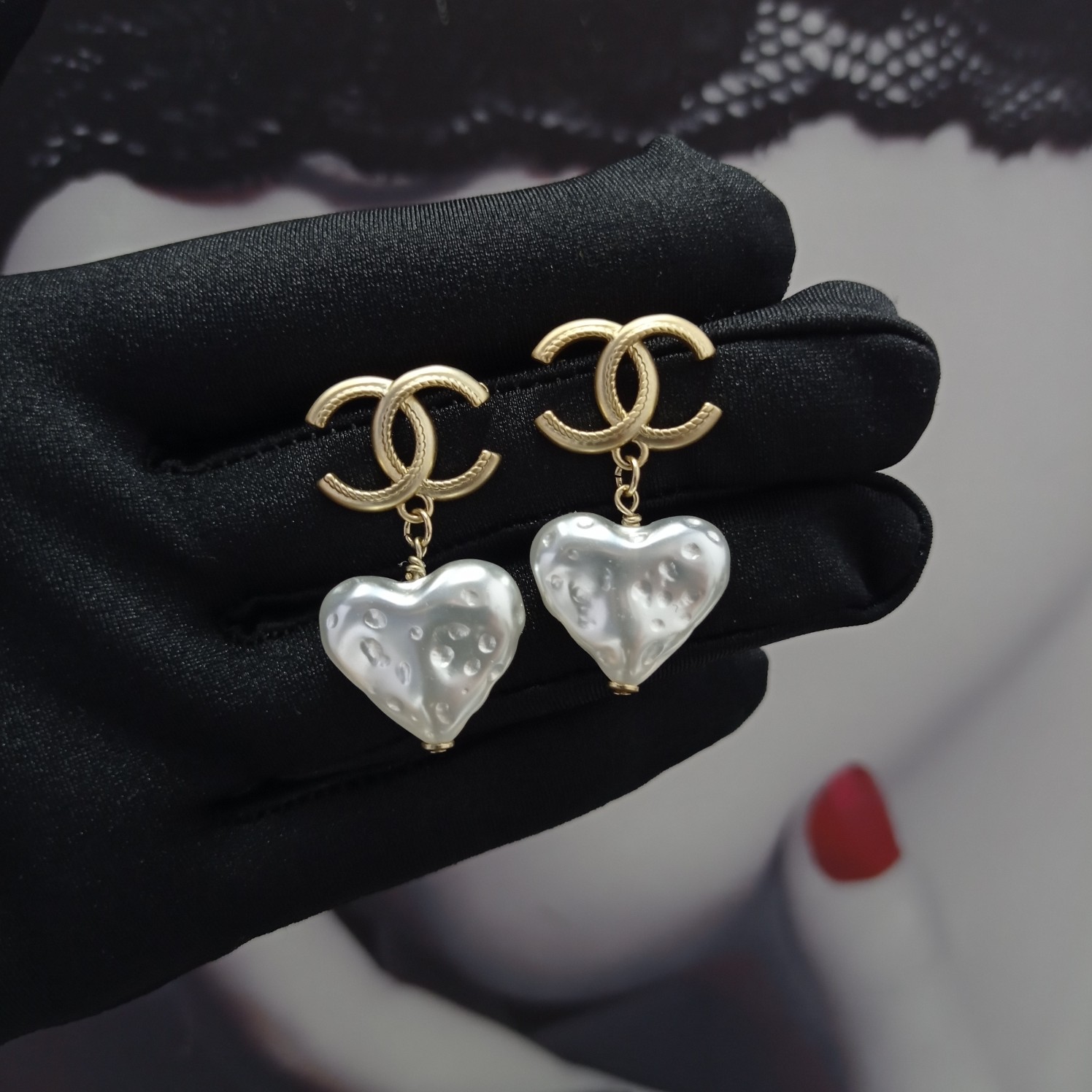 Chanel Earrings White