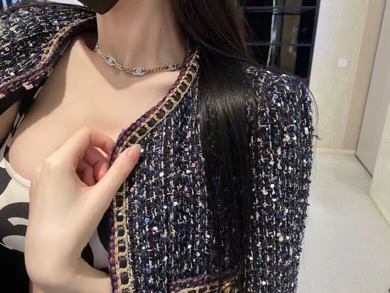 Chanel Necklace Silver Gold