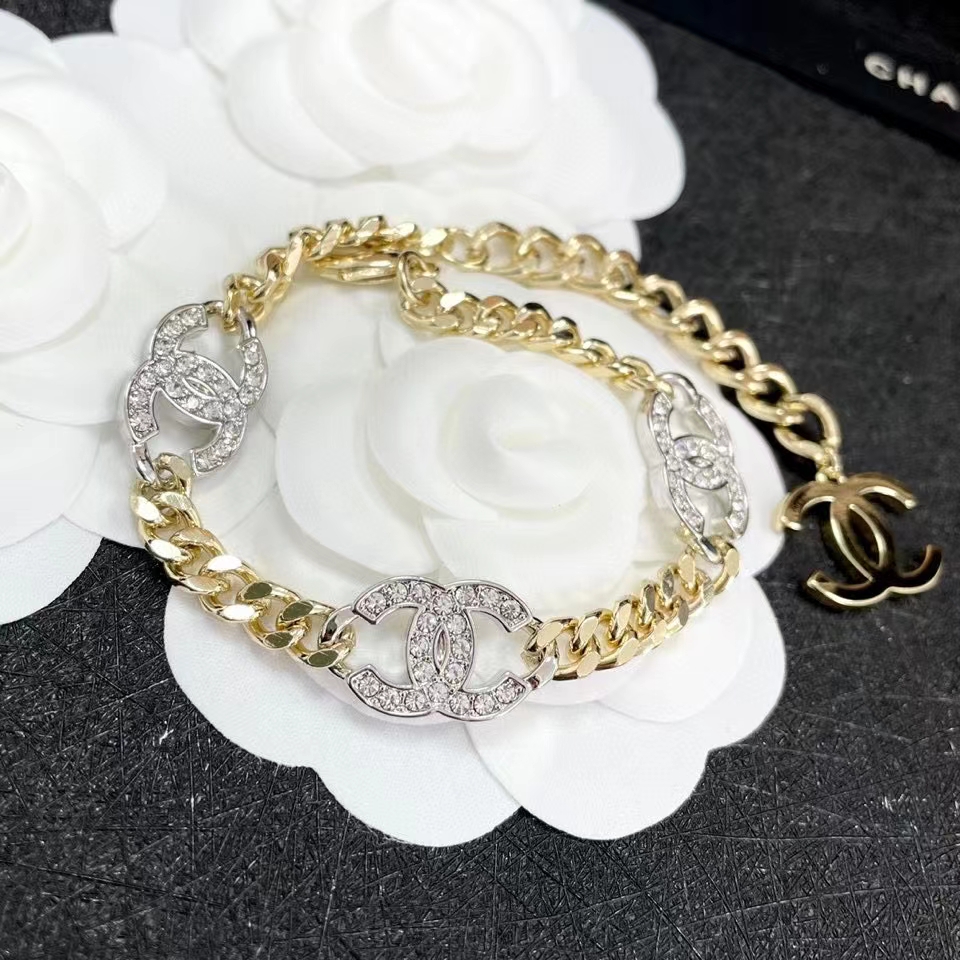 Chanel Necklace Silver Gold