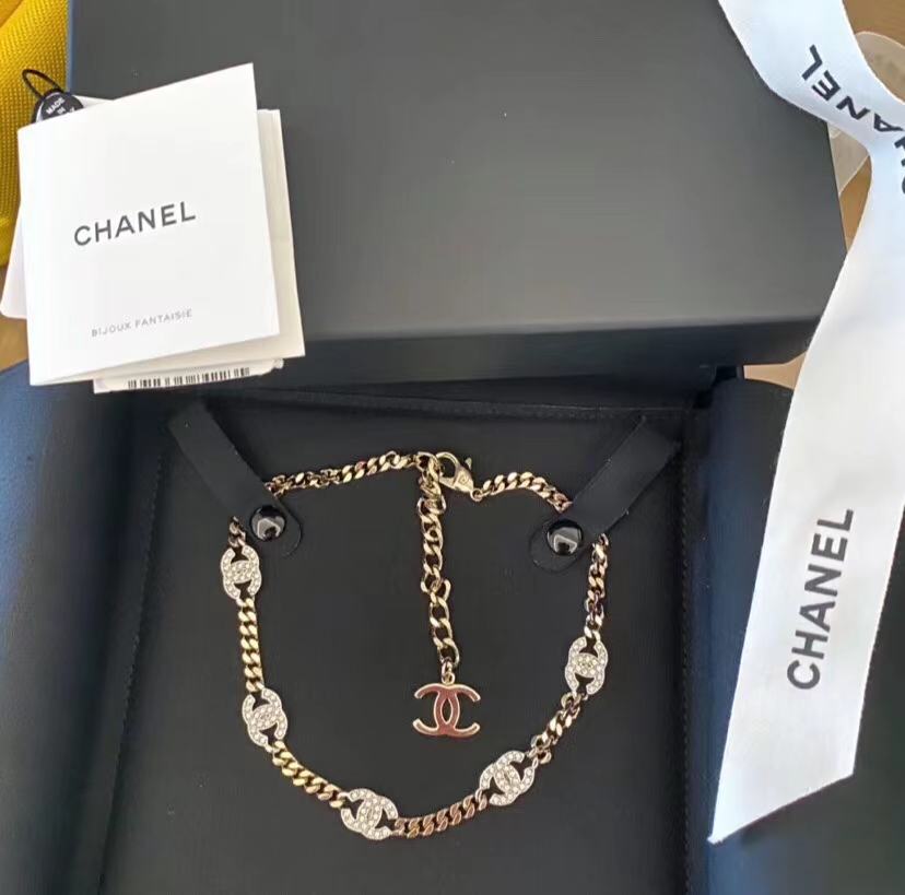 Chanel Necklace Silver Gold