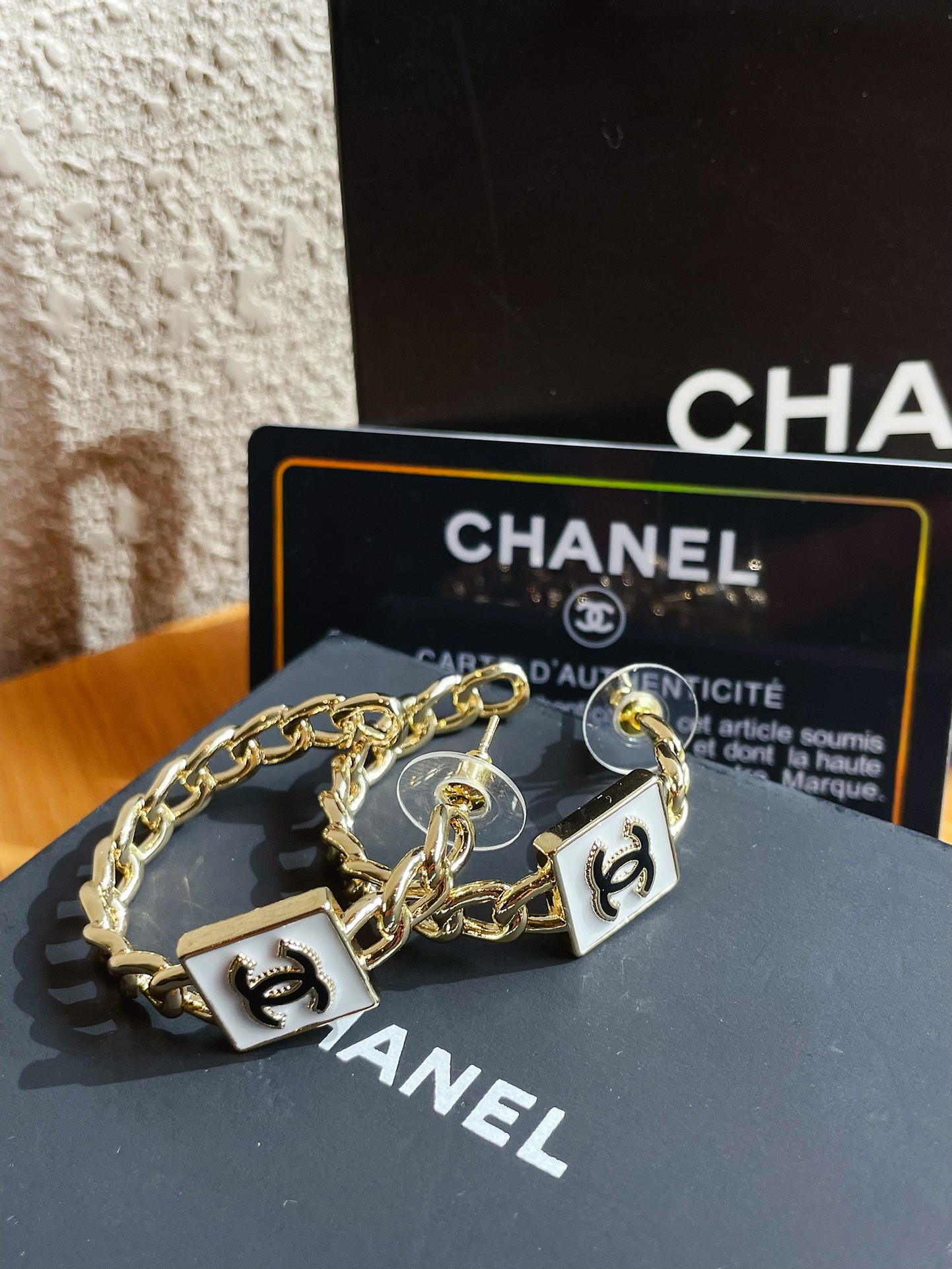 Chanel Earrings White