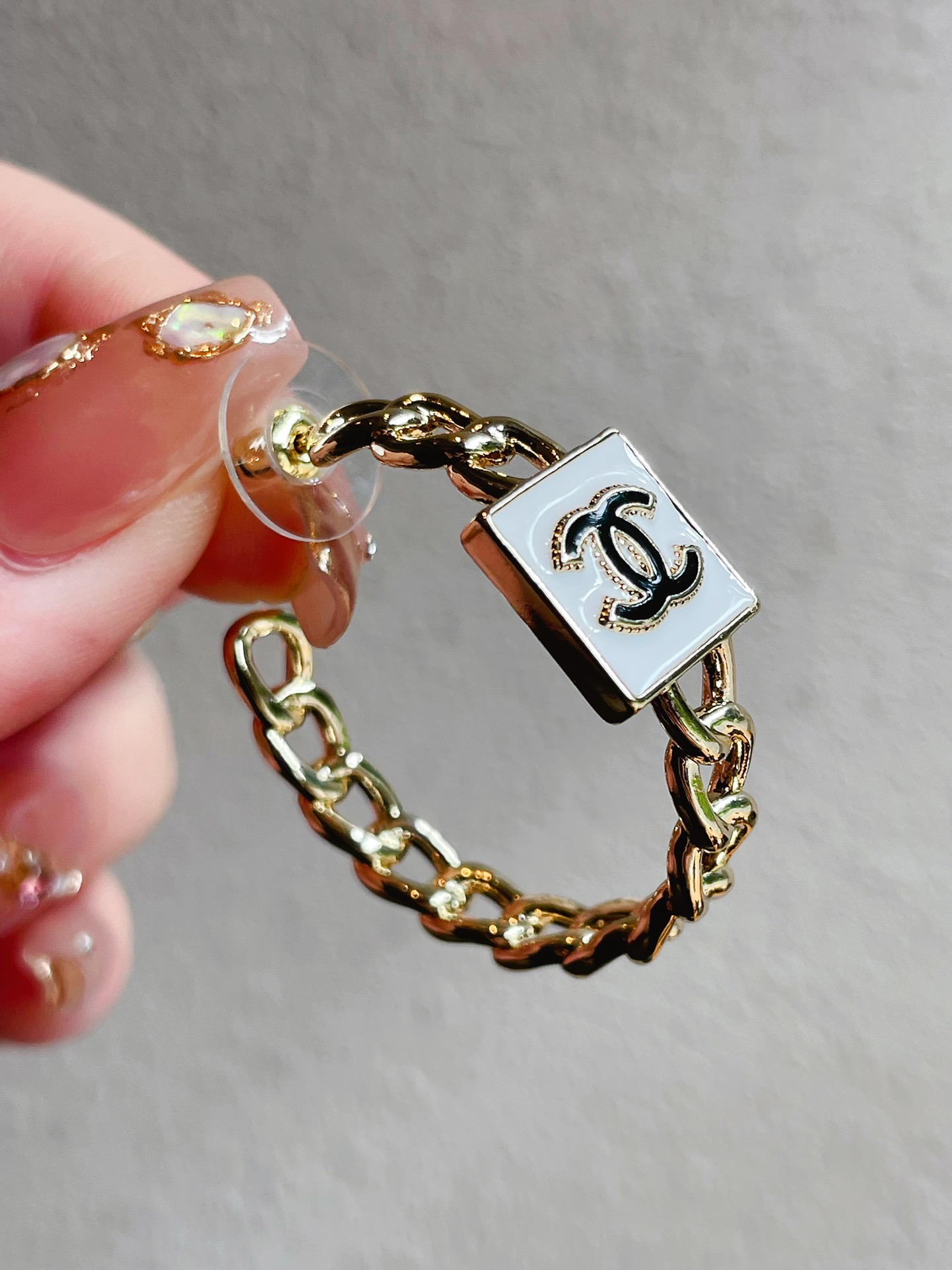 Chanel Earrings White