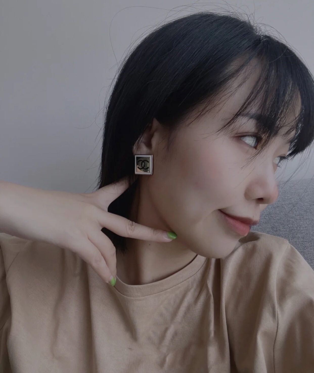 Chanel Earrings White