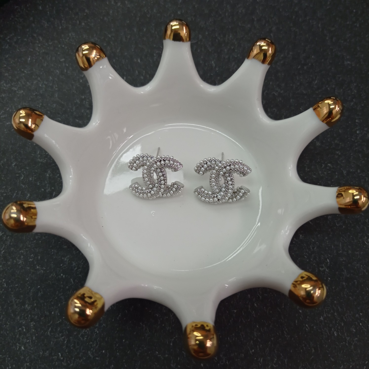 Chanel Earrings Pearl