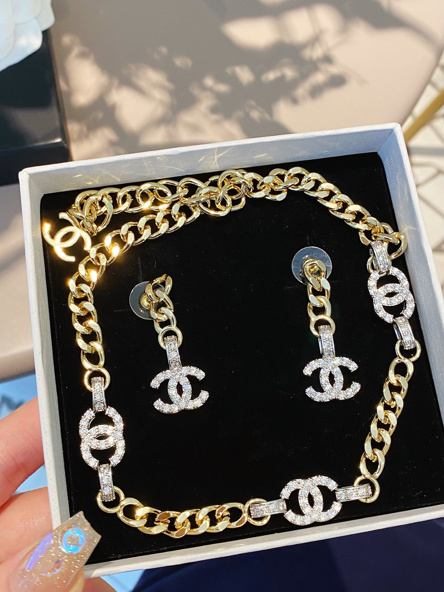 Chanel Necklace Silver Gold