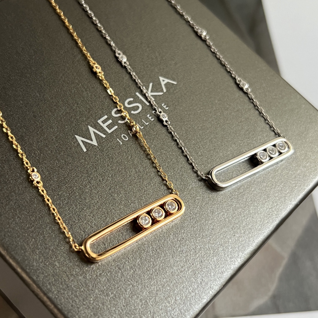 Messika Necklace Diamond Rose Gold M-l-s