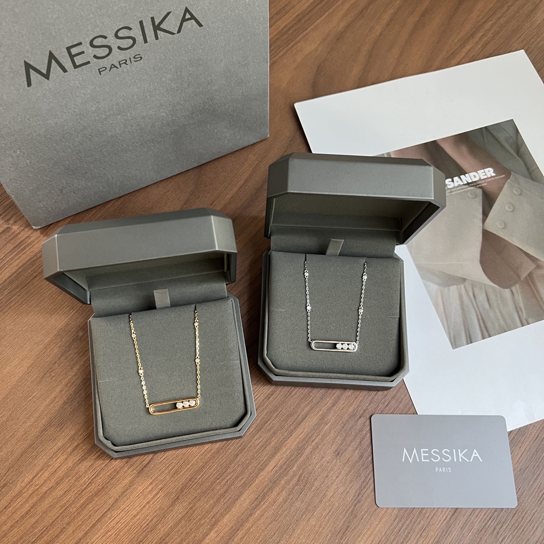 Messika Necklace Diamond Rose Gold M-l-s