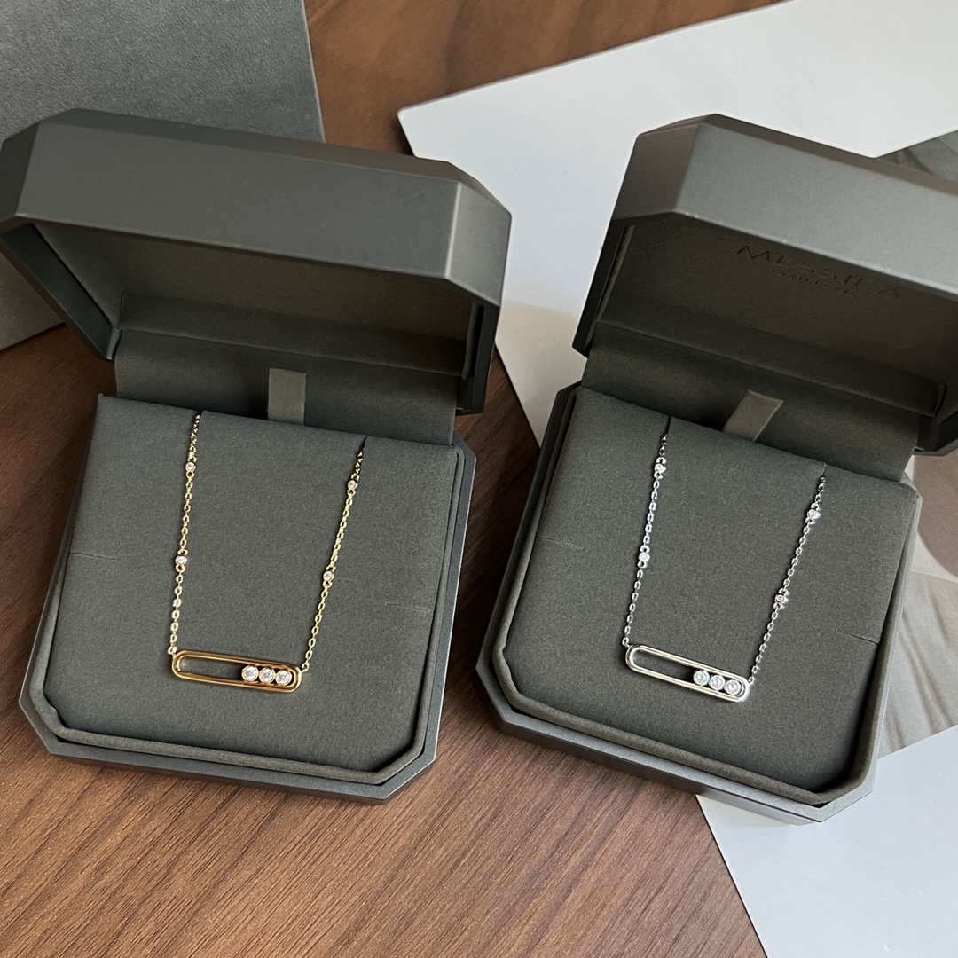 Messika Necklace Diamond Rose Gold M-l-s