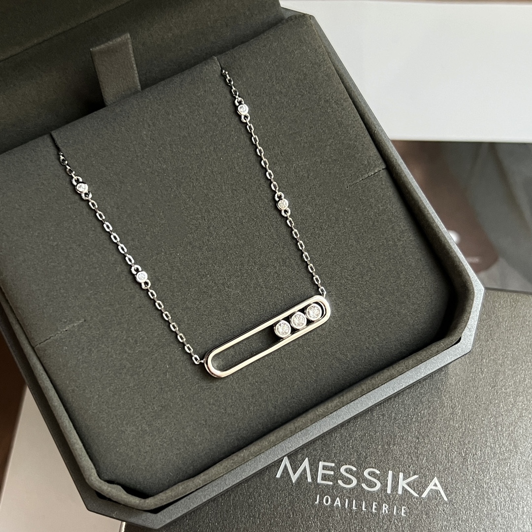 Messika Necklace Diamond Rose Gold M-l-s