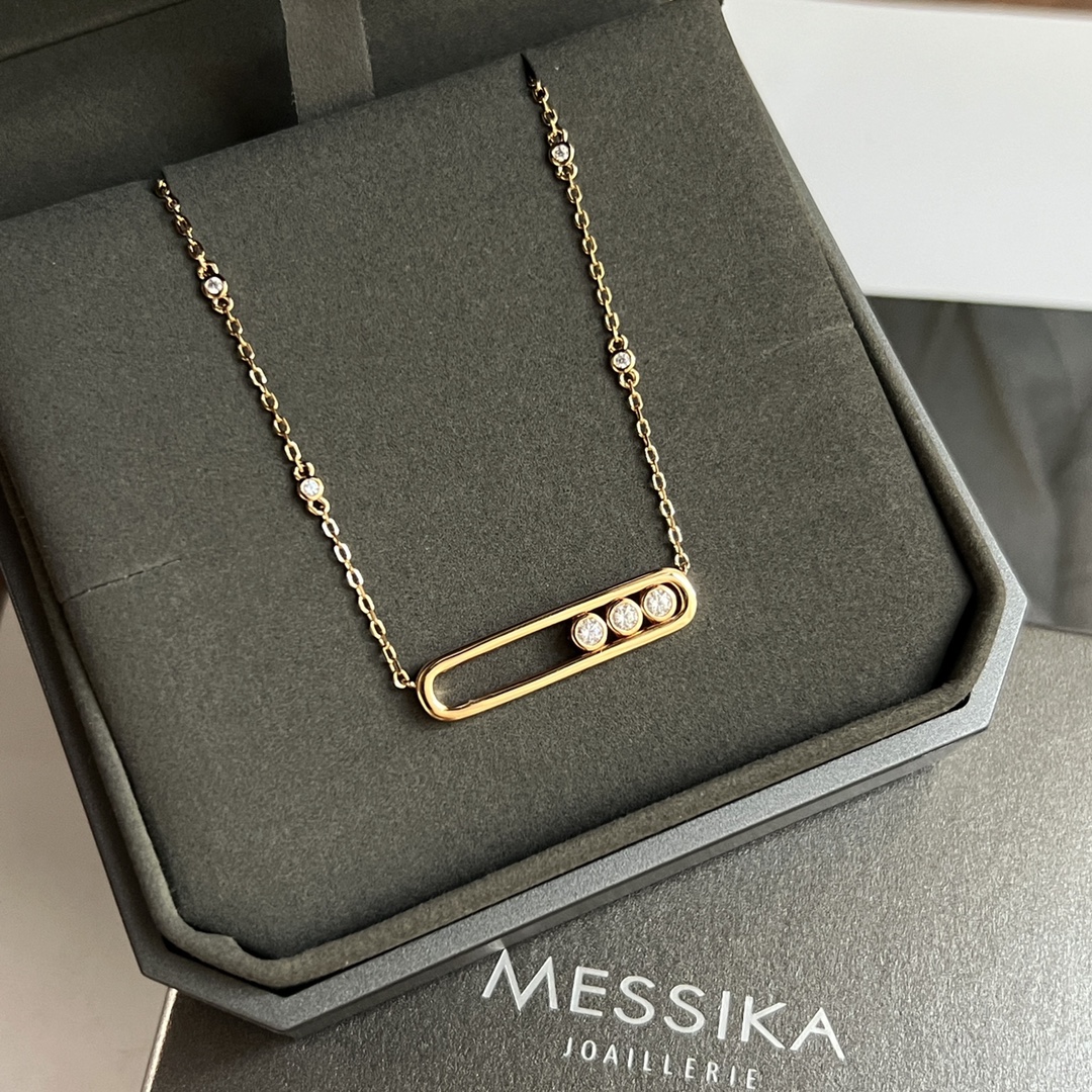 Messika Necklace Diamond Rose Gold M-l-s