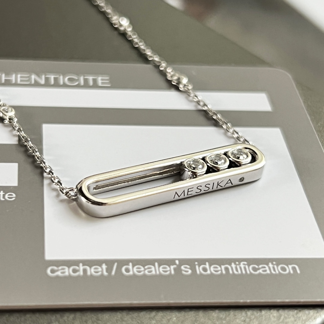 Messika Necklace Diamond Rose Gold M-l-s