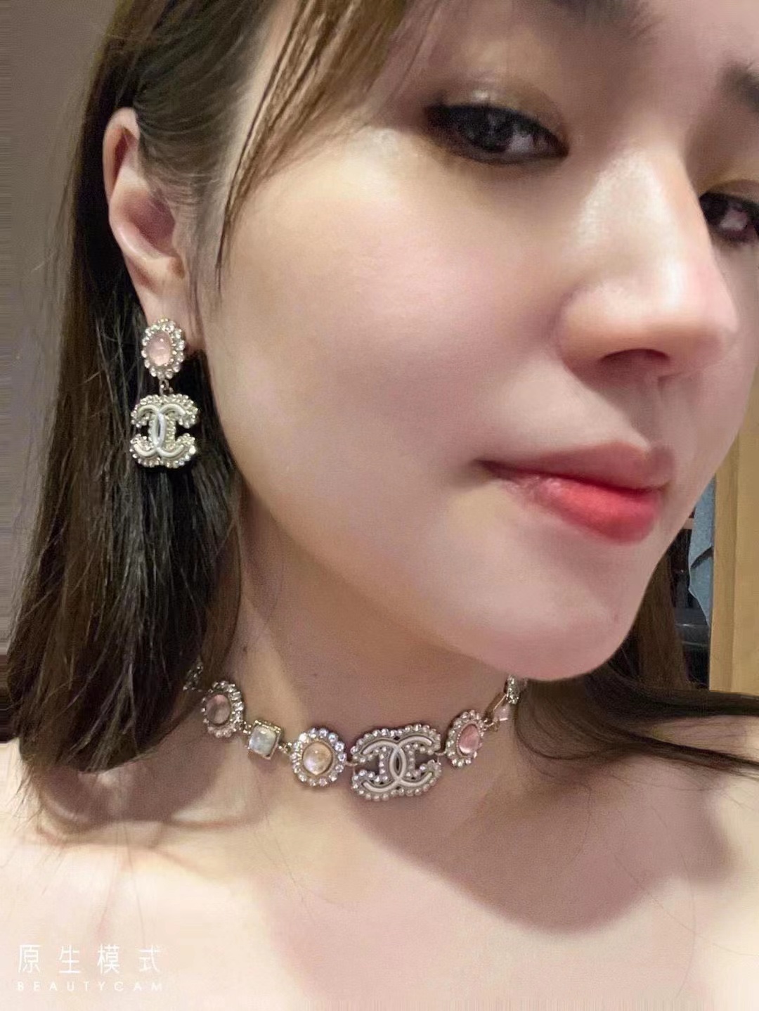 Chanel Earrings Pink