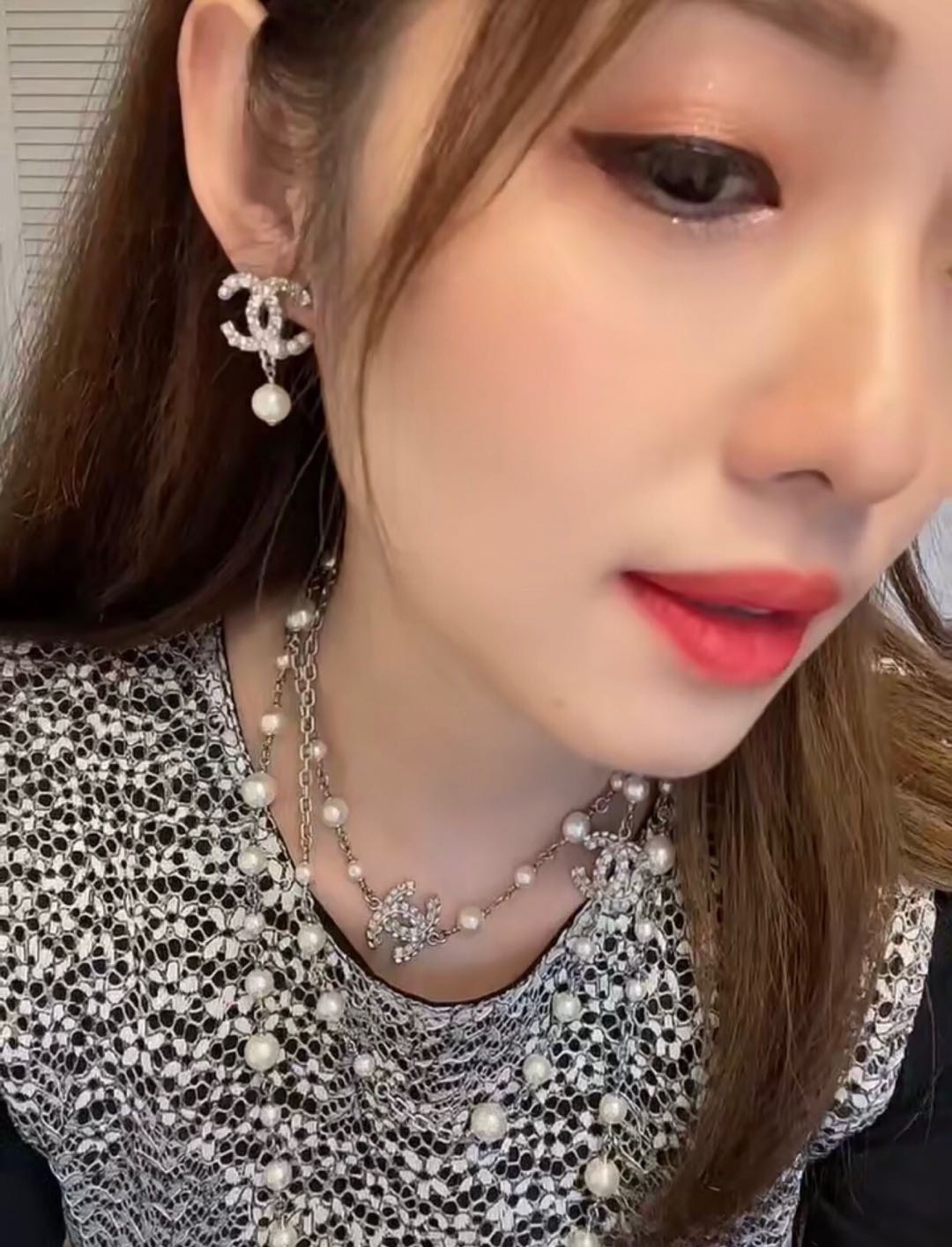 Chanel Basic Jewelry Pearl L