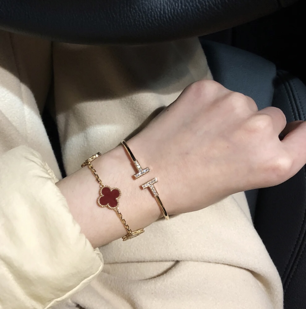 Tiffany Co Bangle Silver Gold 16