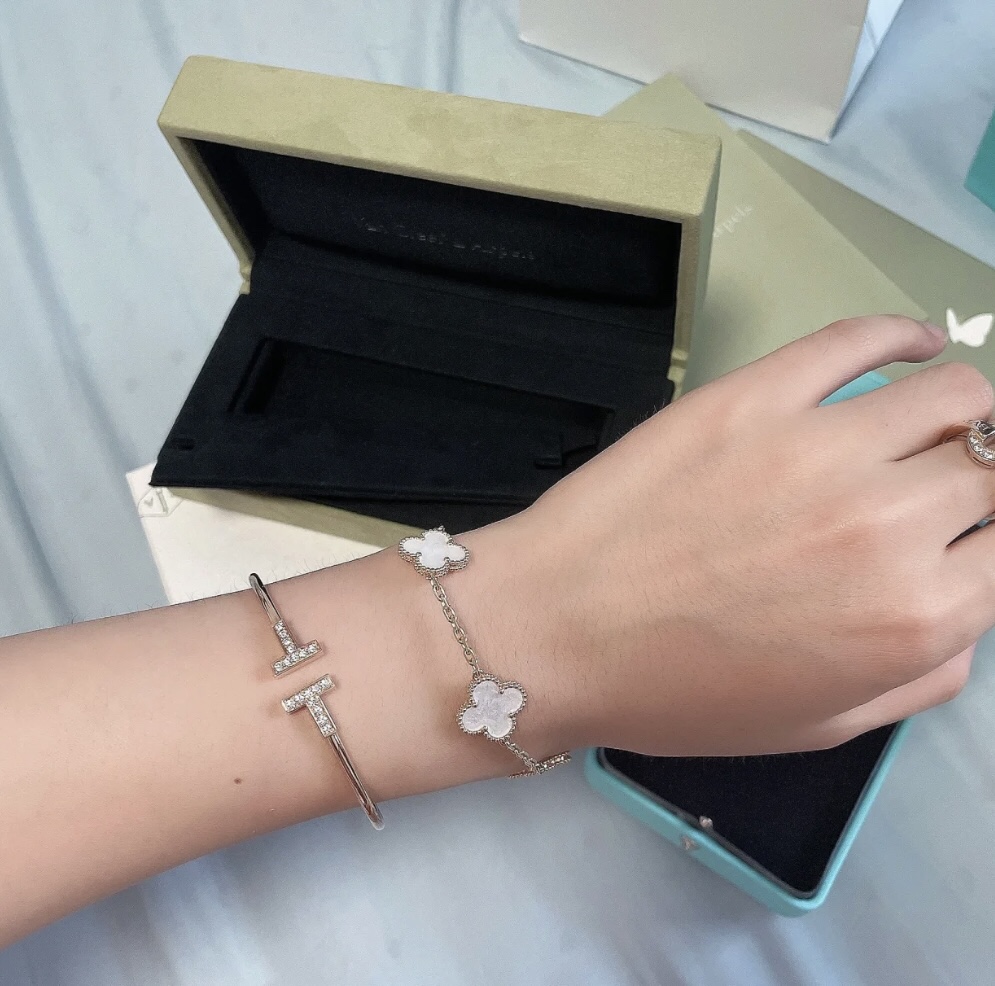 Tiffany Co Bangle Silver Gold 16
