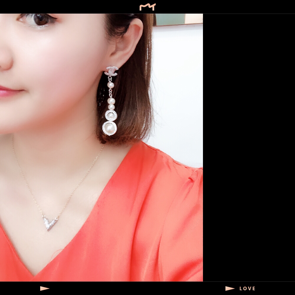 Chanel Earrings Silver Silver L