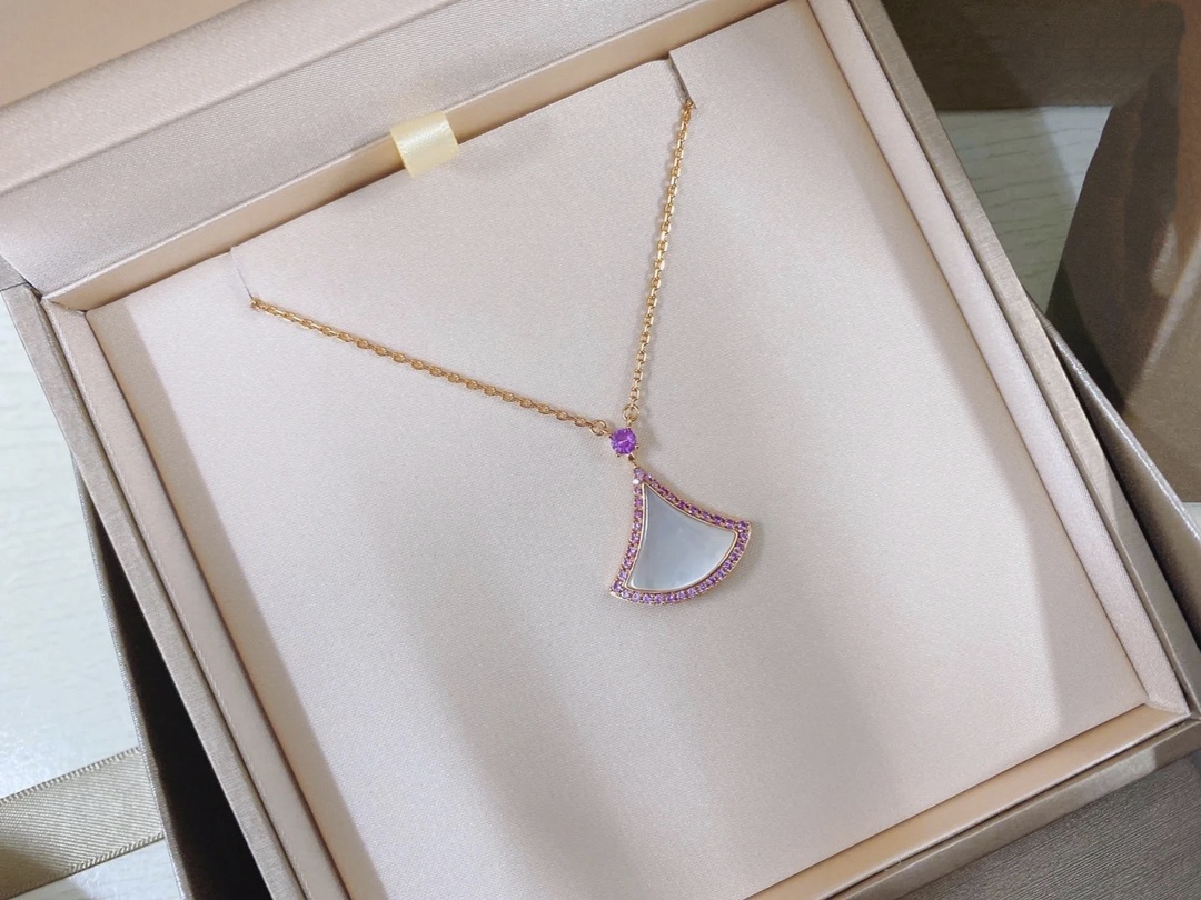 Bvlgari Necklace Silver Rose Gold L