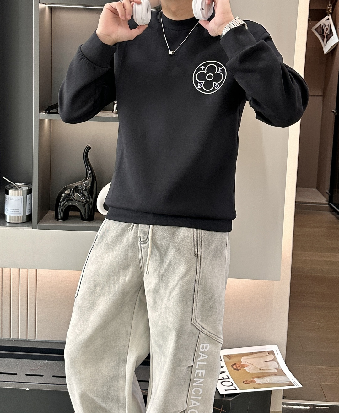 Louis Vuitton Couple Hoodie Cotton Xs-l