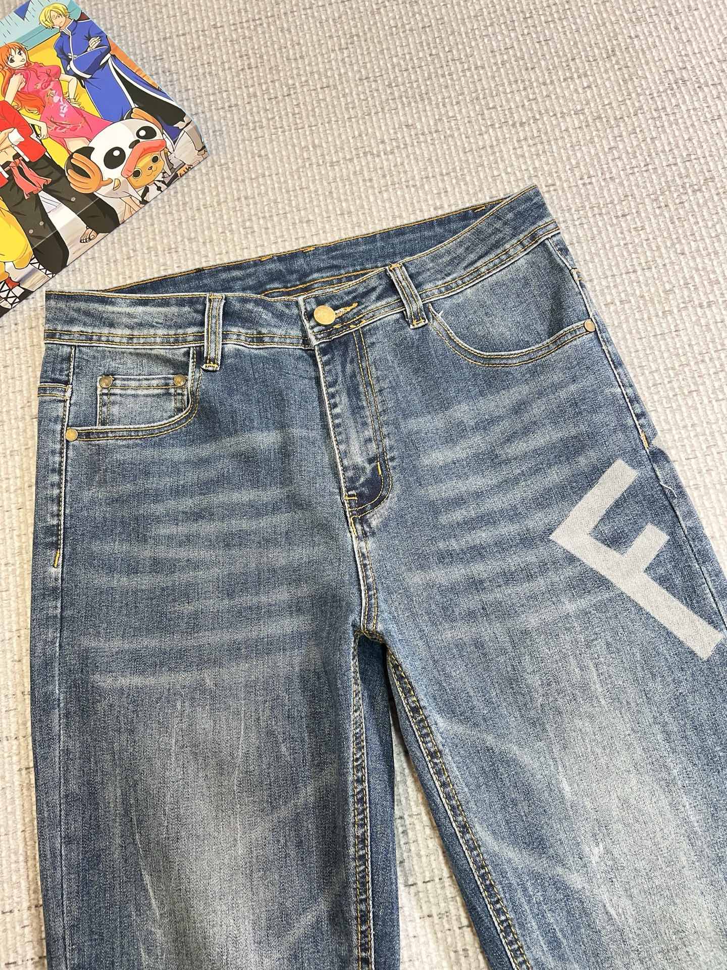 Fendi Male Jeans Denim Slim Fit