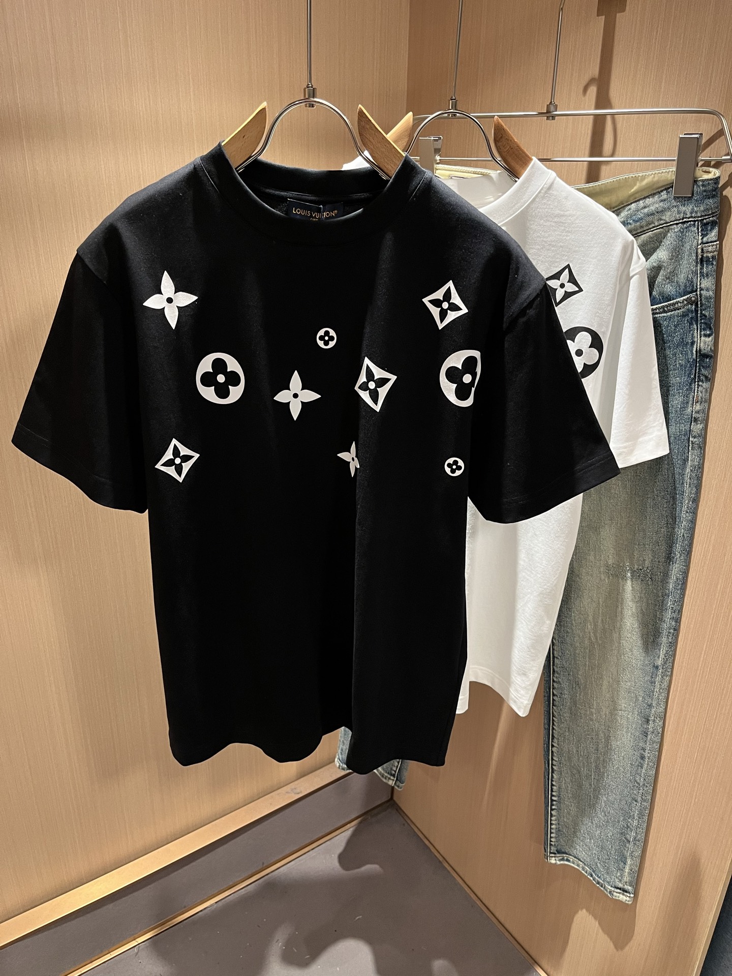 Louis Vuitton Couple Basic Clothing Cotton Printed S-l-xl