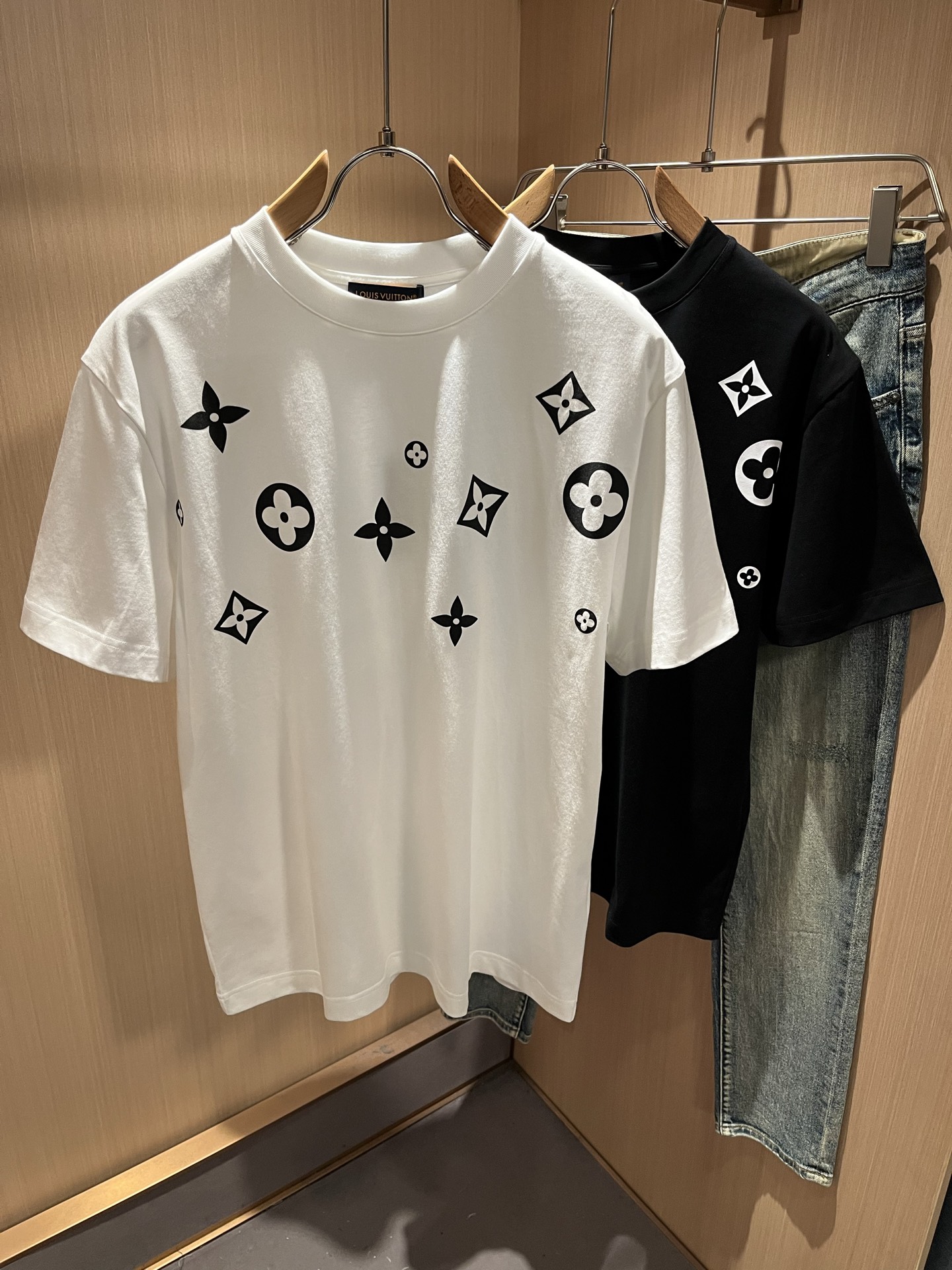 Louis Vuitton Couple Basic Clothing Cotton Printed S-l-xl