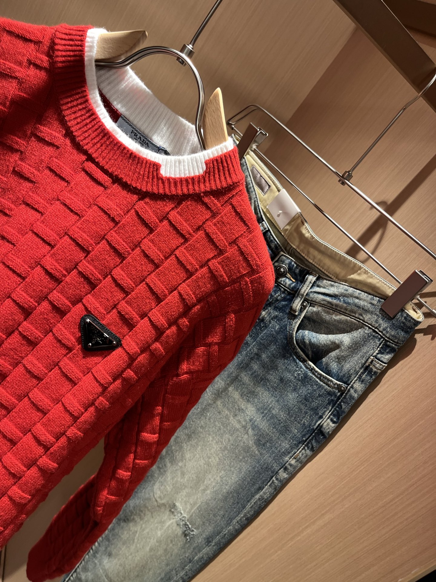 Prada Couple Basic Clothing Wool M-l-xl