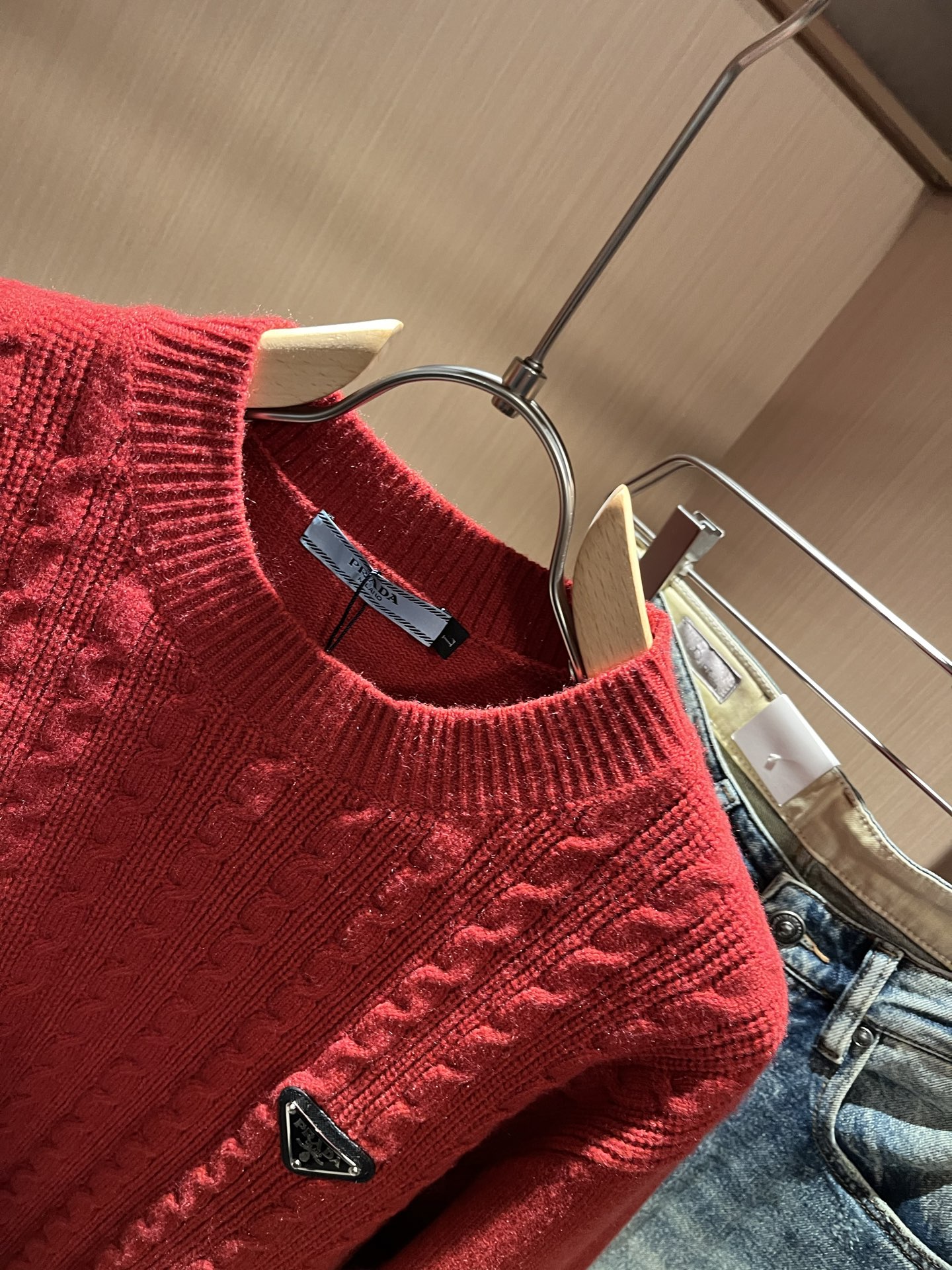 Prada Couple Basic Clothing Wool M-l-xl