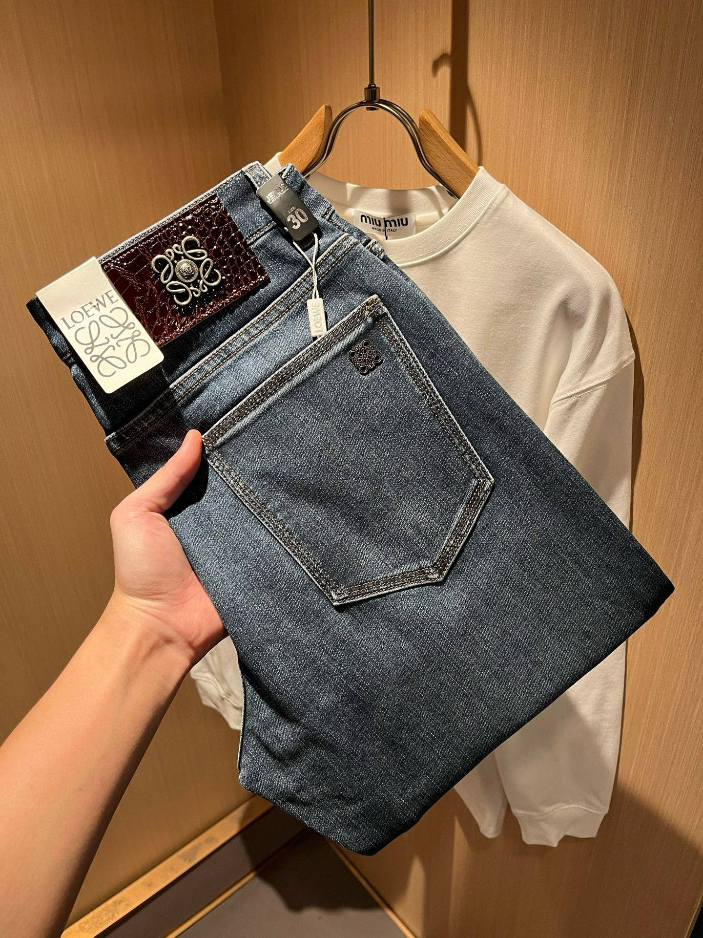 Loewe Male Jeans Cotton Slim Fit L