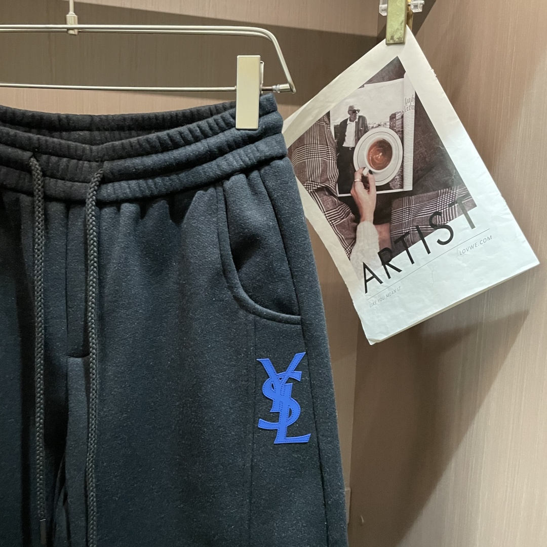 Saint Laurent Male Basic Clothing Cotton Fleece Lined M-xxxl