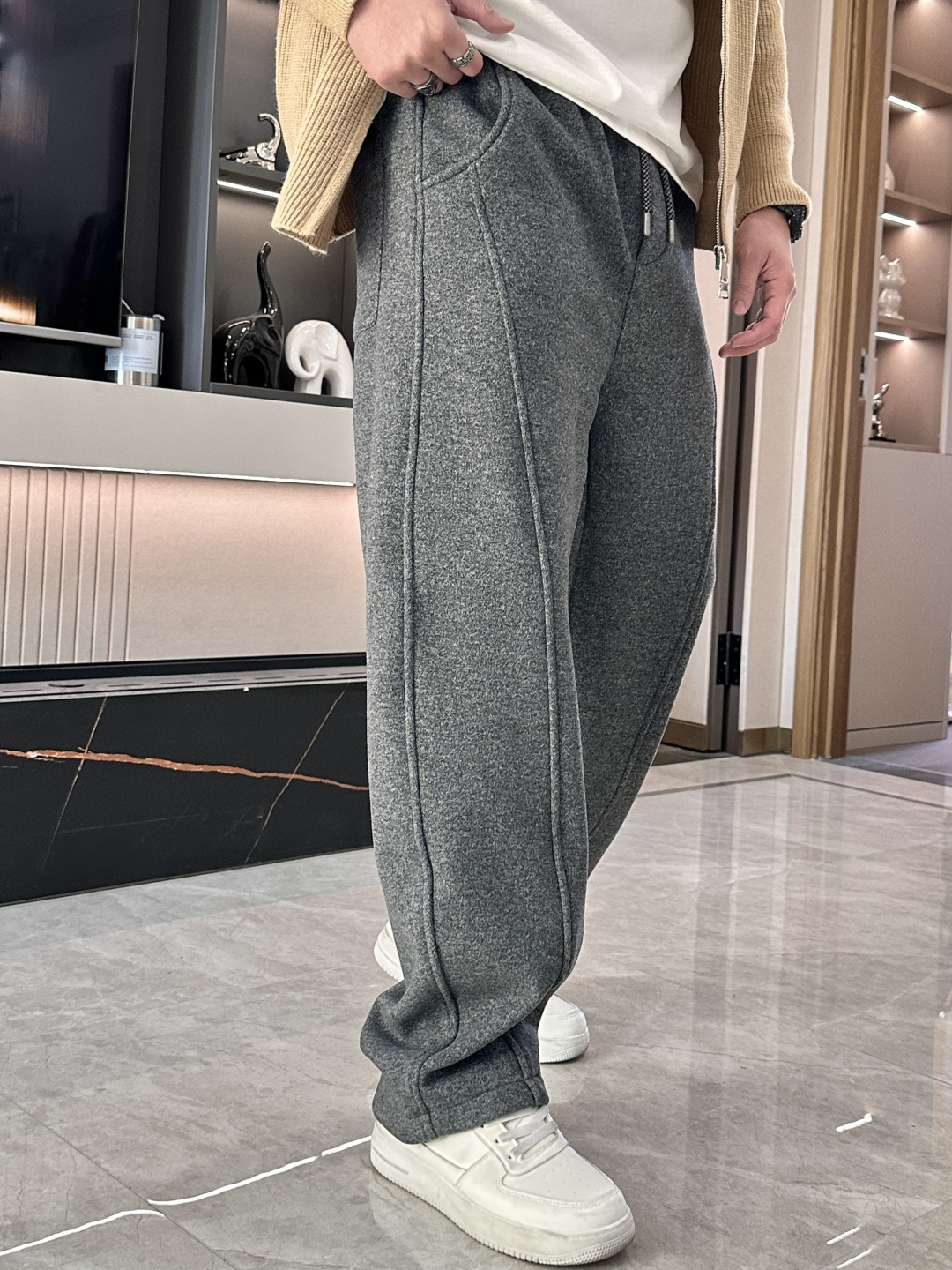 Moncler Male Sports Pants Cotton Black M-l-xxxl