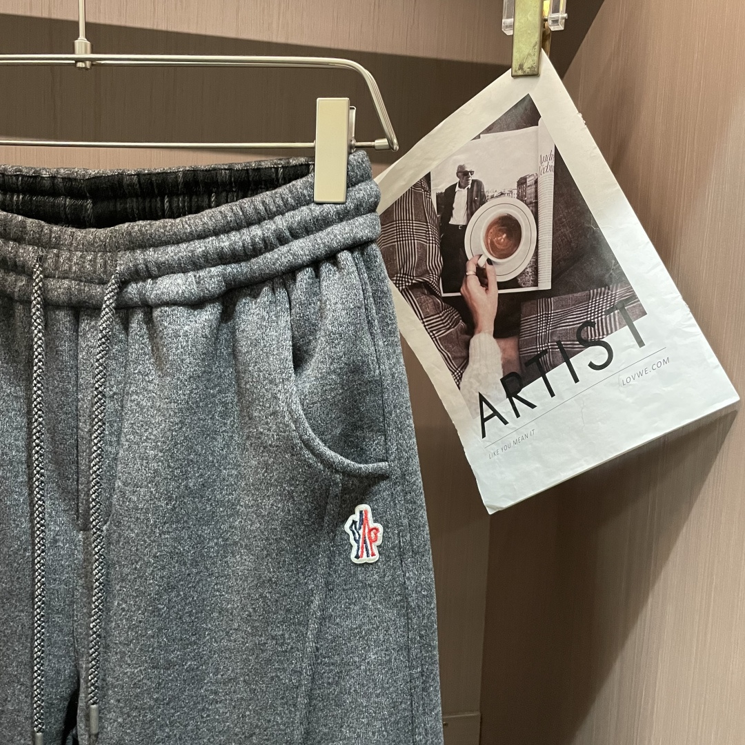 Moncler Male Sports Pants Cotton Black M-l-xxxl