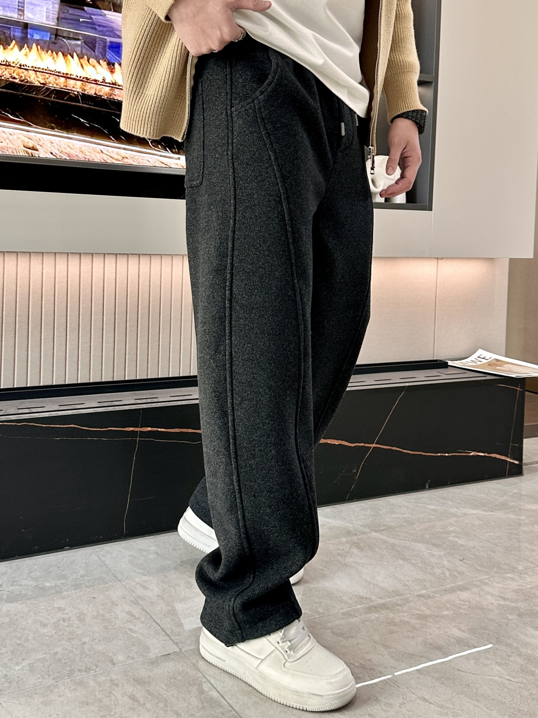 Moncler Male Sports Pants Cotton Black M-l-xxxl