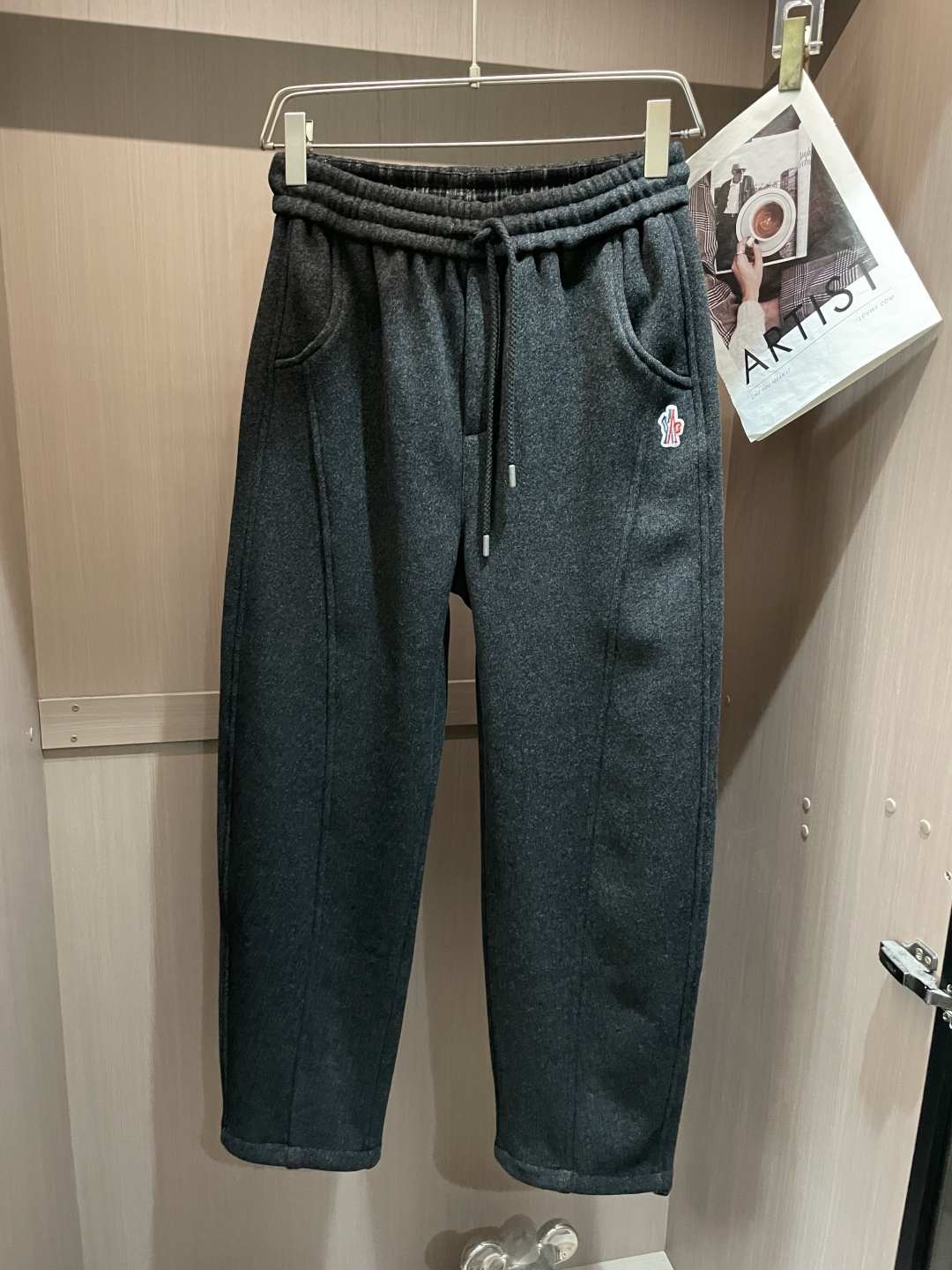 Moncler Male Sports Pants Cotton Black M-l-xxxl