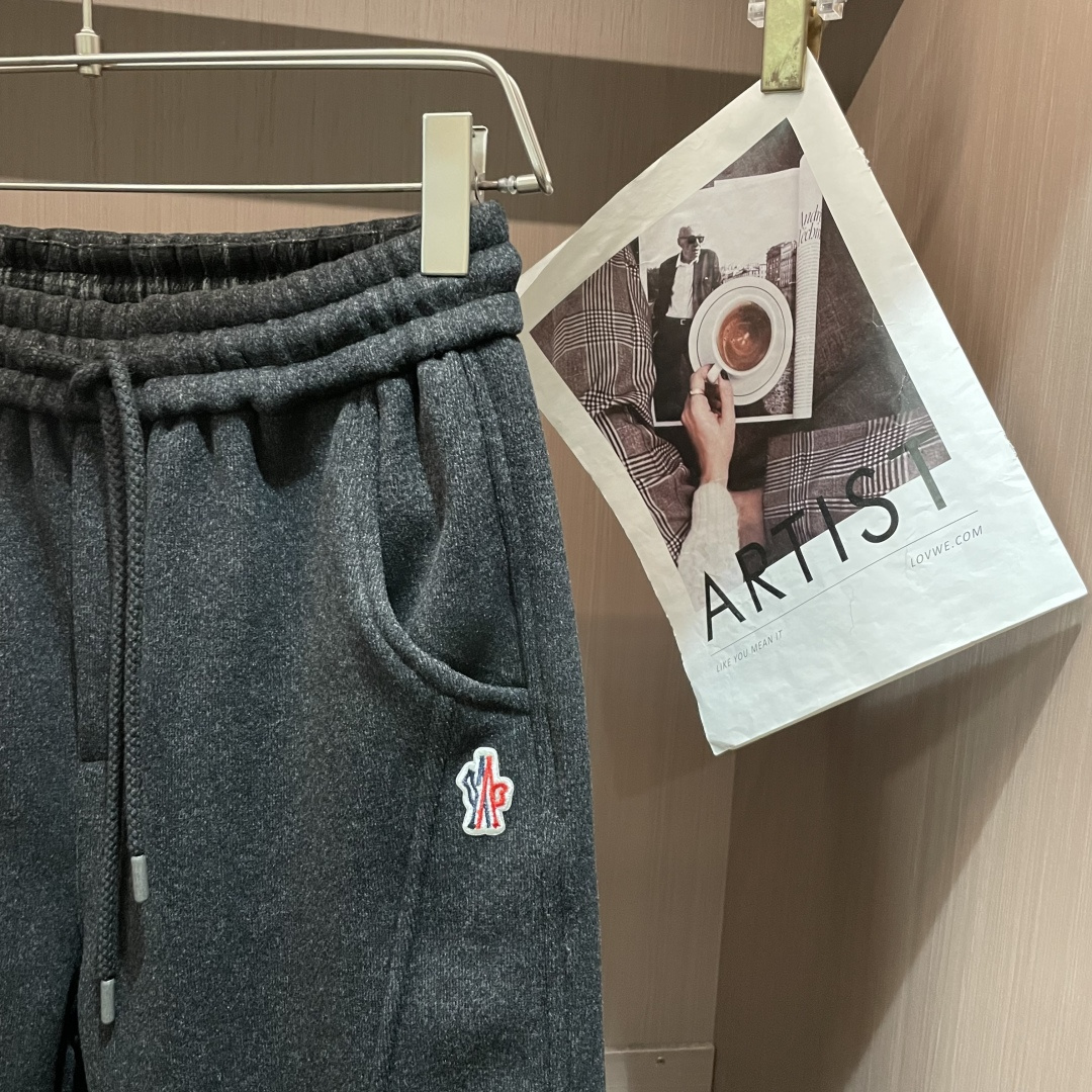 Moncler Male Sports Pants Cotton Black M-l-xxxl