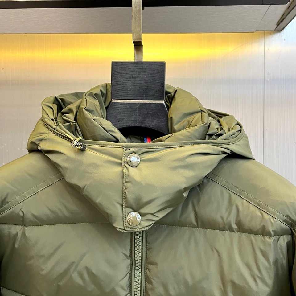 Moncler Down Jacket Cotton Blue Hooded M-l