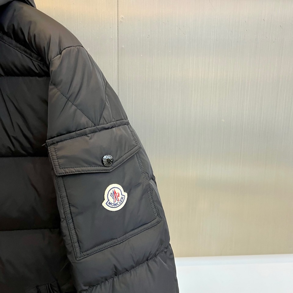 Moncler Down Jacket Cotton Blue Hooded M-l