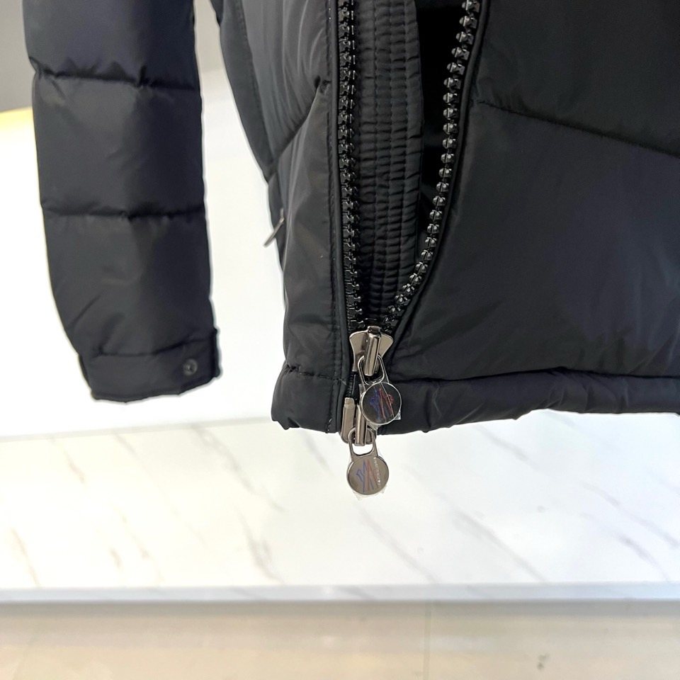 Moncler Down Jacket Cotton Blue Hooded M-l