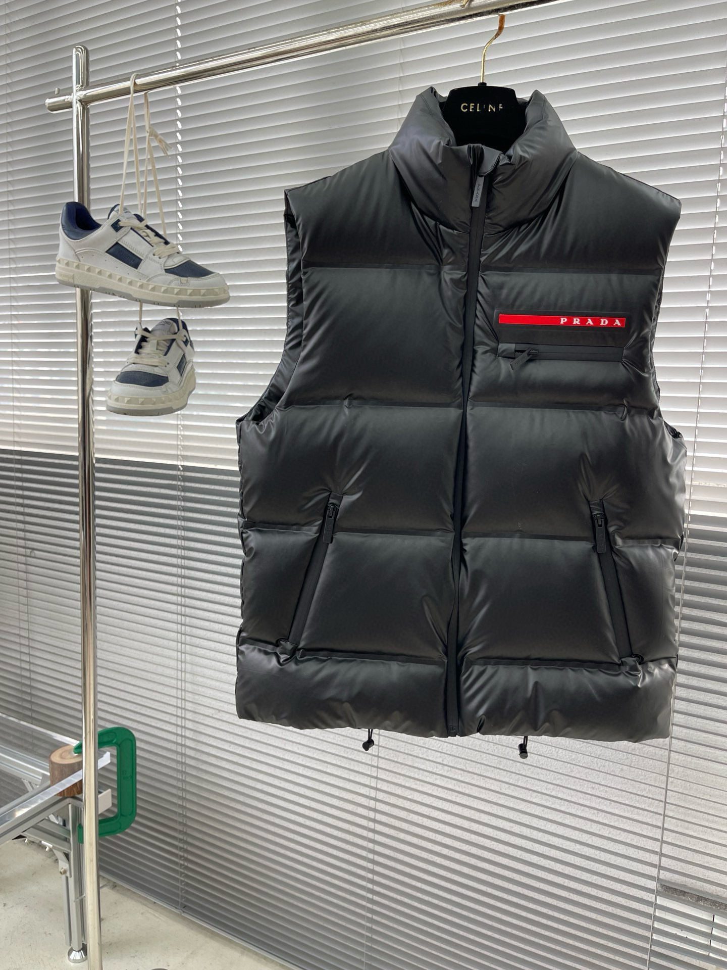 Prada Down Vest Cotton Red S-l-xl