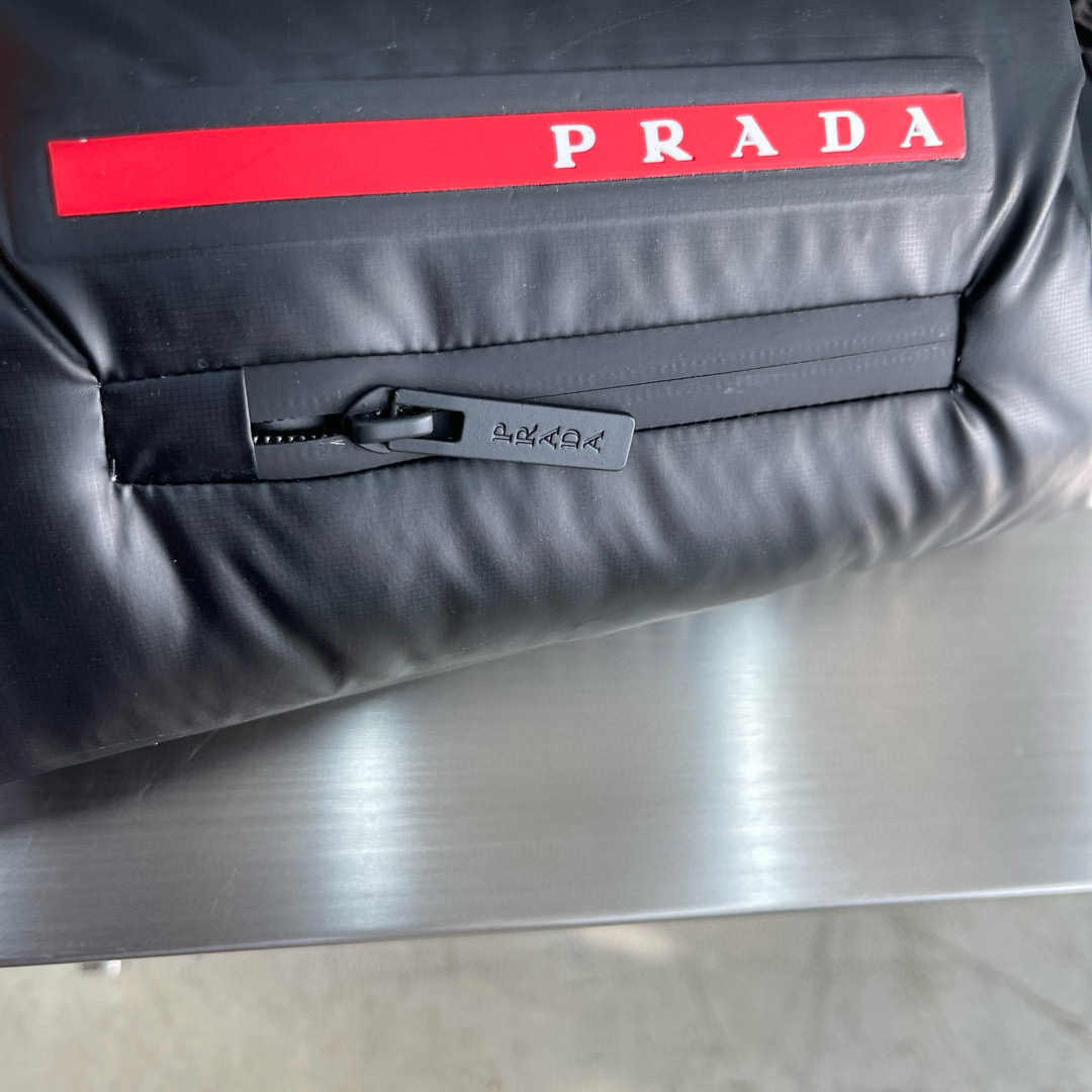 Prada Down Vest Cotton Red S-l-xl
