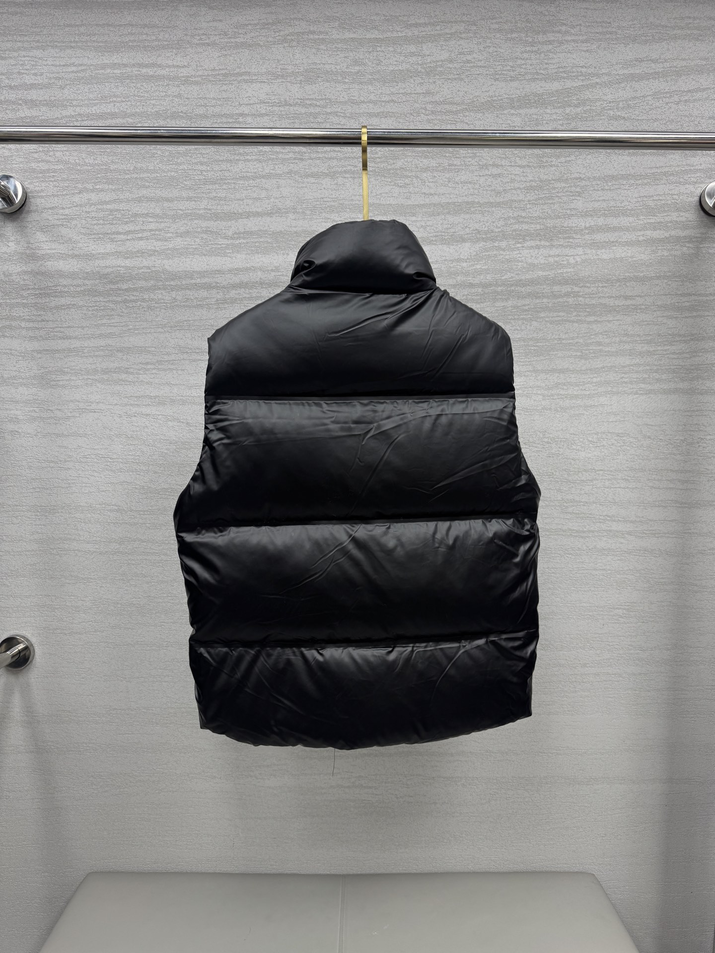 Prada Down Vest Polyester Black Hooded S-l-xl