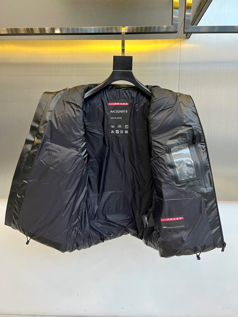 Prada Down Vest Knitted Black Slim Fit S-xl