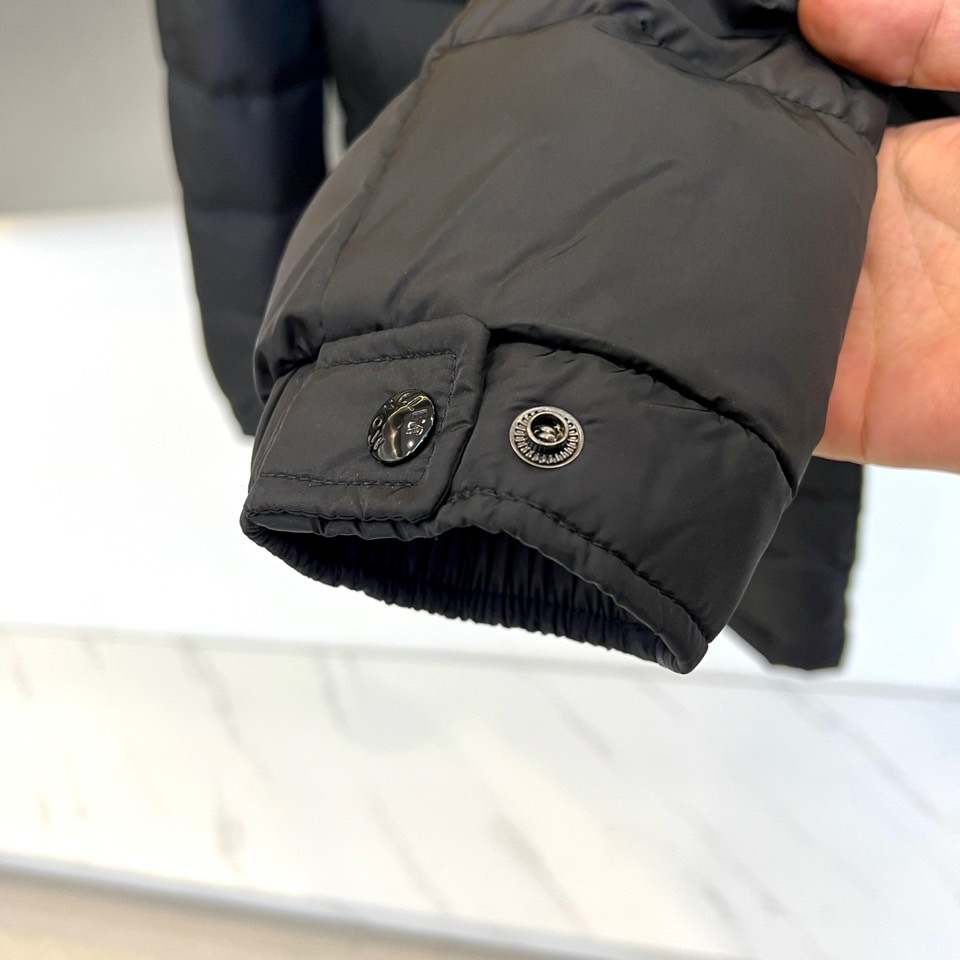 Moncler Down Jacket Cotton Blue Hooded M-l