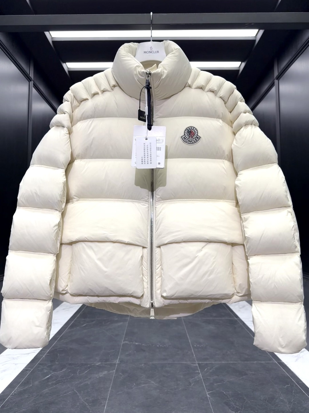 Moncler Female Down Jacket Goose Down Black Couple Style S-m-l